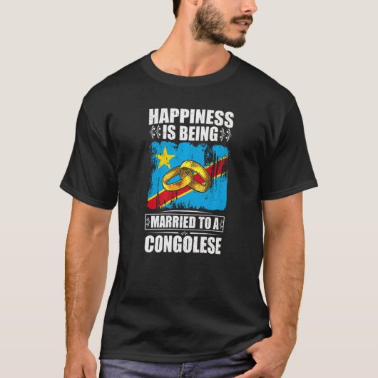 Das Glück wird einem kongolesischen Kongo Verheira T-Shirt (Vorderseite)