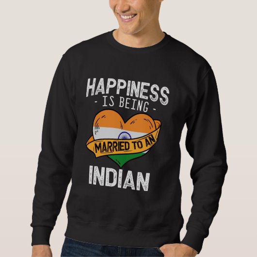 Das Glück wird einer indischen Ehefrau Husba Verhe Sweatshirt (Vorderseite)
