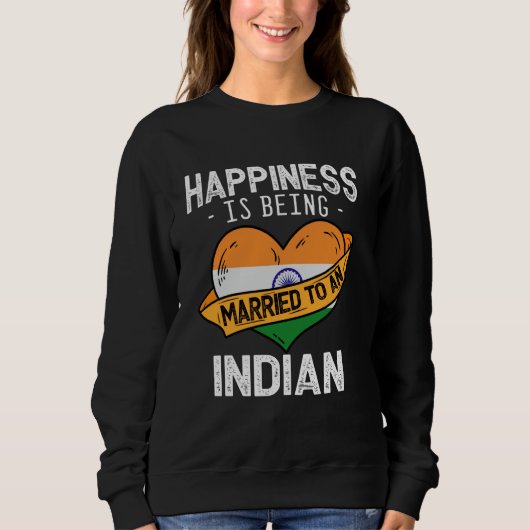 Das Glück wird einer indischen Ehefrau Husba Verhe Sweatshirt (Vorderseite)