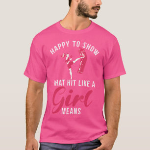 Das Glück zu zeigen, was ein Mädchen anhat bedeute T-Shirt