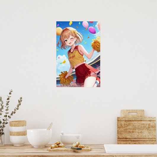 Das glückliche Cheerleader Poster (Küche)