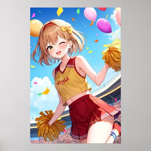 Das glückliche Cheerleader Poster (Vorne)