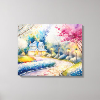 Das glückliche Dorf Leinwanddruck