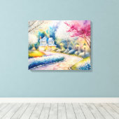 Das glückliche Dorf Leinwanddruck (Insitu (Holzboden))