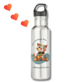 Das glückliche, farbenfrohe Patchwork ist einzigar Edelstahlflasche