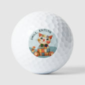 Das glückliche, farbenfrohe Patchwork ist einzigar Golfball (Vorderseite)