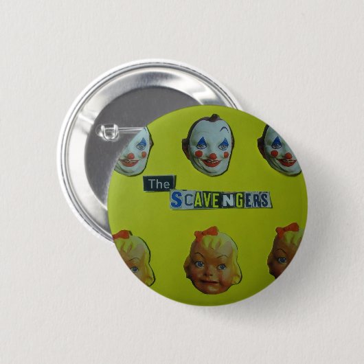 Das glückliche Gesicht der Reiniger Button (Vorne & Hinten)