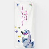 Das glückliche Gesicht des Elefanten Banner (Vertikal)