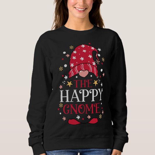 Das glückliche Gnome Funny Christmas Gnomes Family Sweatshirt (Vorderseite)