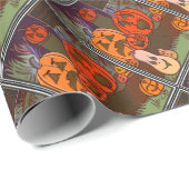 Das glückliche Halloween der Gourds Geschenkpapier (Rolleneckpunkt)
