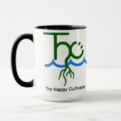 Das glückliche Logo der Landwirt-Tasse 2x Tasse (Links)