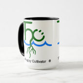 Das glückliche Logo der Landwirt-Tasse 2x Tasse (Vorderseite Links)