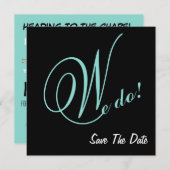 Das glückliche Paar, das wir speichern das Datum A Einladung (Vorne/Hinten)