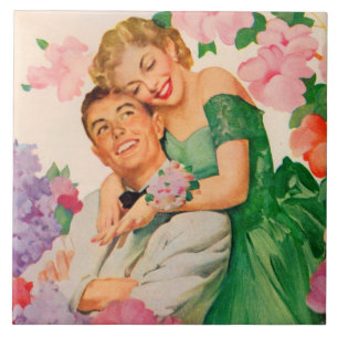 das glückliche Paar Fliese