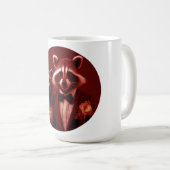 Das glückliche Paar Herr & Frau Racoon Kaffeetasse (VorderseiteRechts)
