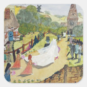 Das glückliche Paar Quadratischer Aufkleber (Vorderseite)