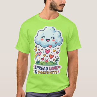 Das glückliche Regenwolken-Sticker-T-Shirt T-Shirt