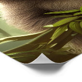 Das glückliche Sloth Digital Art Poster (Ecke)