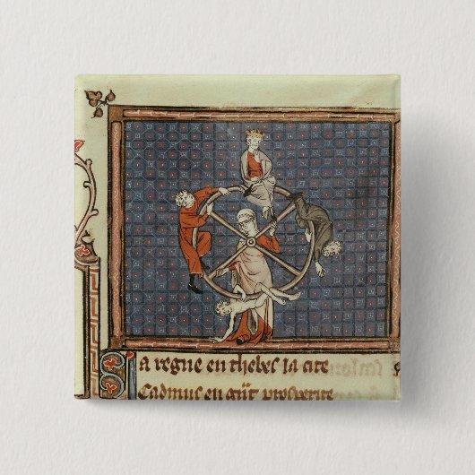 Das Glücksrad, von Ovide moralisieren Button (Vorderseite)