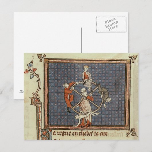 Das Glücksrad von Ovide Moralize Postkarte (Vorne/Hinten)