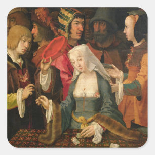 Das Glücksspiel Quadratischer Aufkleber