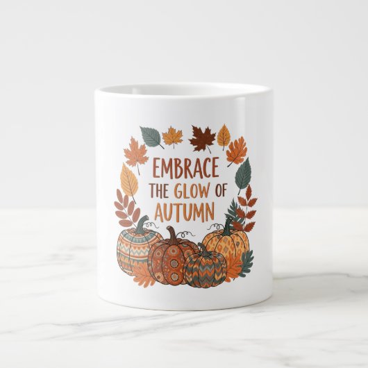 Das Glühen des Herbstdesigns Jumbo-Tasse (Vorderseite)