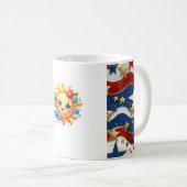 Das Glühen des Lebens mit Freude Kaffeetasse (VorderseiteRechts)