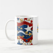 Das Glühen des Lebens mit Freude Kaffeetasse (Links)