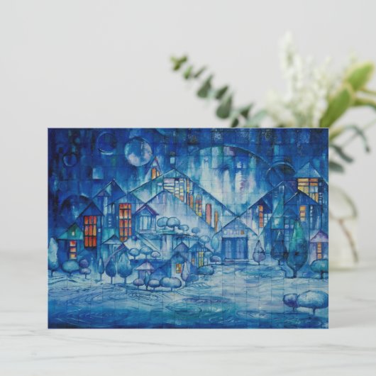 Das Glühen-Einladung des Winters Einladung (Stehend Vorderseite)