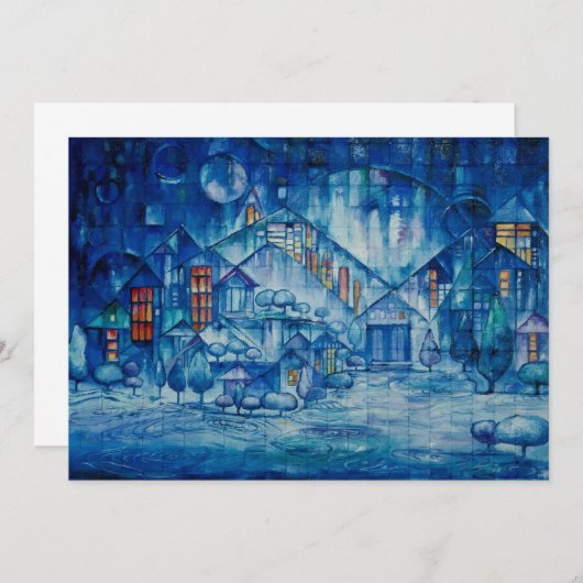 Das Glühen-Einladung des Winters Einladung (Vorne/Hinten)