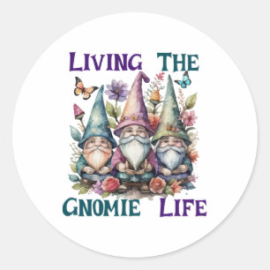 Das Gnomleben leben Runder Aufkleber