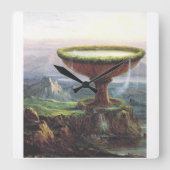Das Goblet des Titan von Thomas Cole Quadratische Wanduhr (Vorderseite)