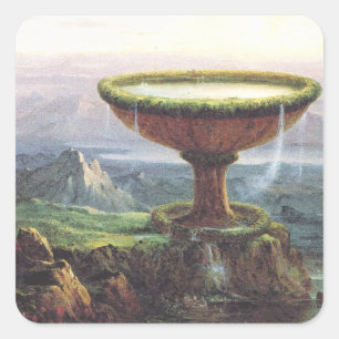Das Goblet des Titan von Thomas Cole Quadratischer Aufkleber