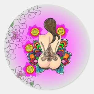 Das Goddess2 Runder Aufkleber