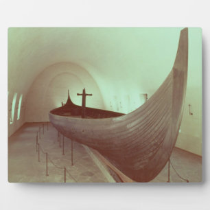 Das Gokstad-Langschiff (Holz) Fotoplatte