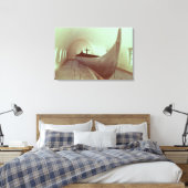 Das Gokstad-Langschiff (Holz) Leinwanddruck (Insitu (Schlafzimmer))