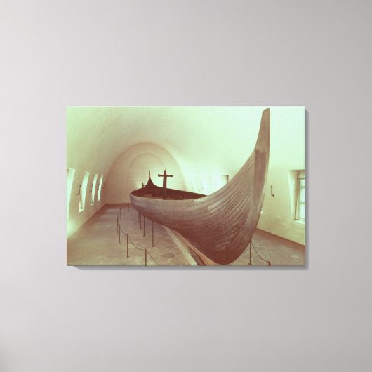 Das Gokstad-Langschiff (Holz) Leinwanddruck (Vorderseite)