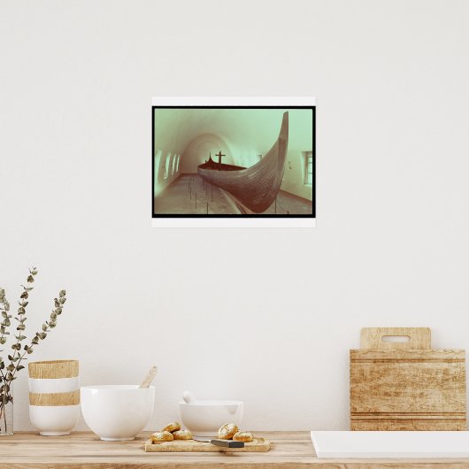 Das Gokstad-Langschiff (Holz) Poster (Küche)