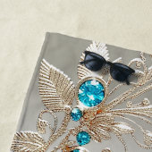 Das Gold Blue Stones Beach Handtuch schmücken (Beispiel)