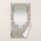 Das Gold Blue Stones Handtuch Set schmücken (Handtuch)