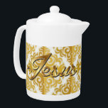 Das Gold-Damaskus-Teapot-Medium des Herrn<br><div class="desc">Das Gold-Damaskus-Teapot-Medium des Herrn</div>