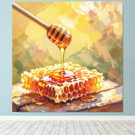 Das Gold der Natur – Honig Leinwanddruck (Insitu (Holzboden))