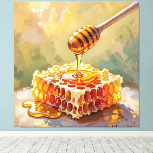 Das Gold der Natur – Honig Leinwanddruck (Insitu (Holzboden))
