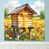 Das Gold der Natur – Honig Leinwanddruck (Insitu (Holzboden))