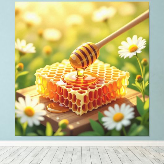 Das Gold der Natur Honig Leinwanddruck (Insitu (Holzboden))