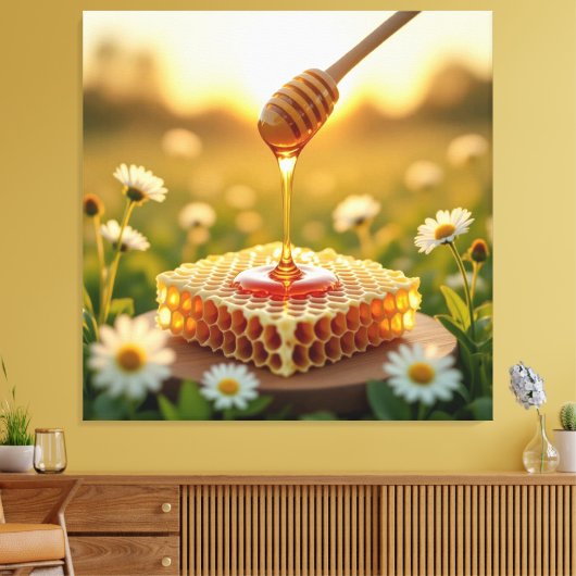 Das Gold der Natur – Honig Leinwanddruck (Insitu (Wohnzimmer))