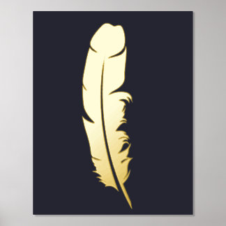 Das Gold Feather Foliendrucke