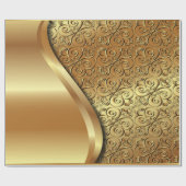 Das Gold mit zwei Tönen überzog Beschaffenheit mit Geschenkpapier (Flach)