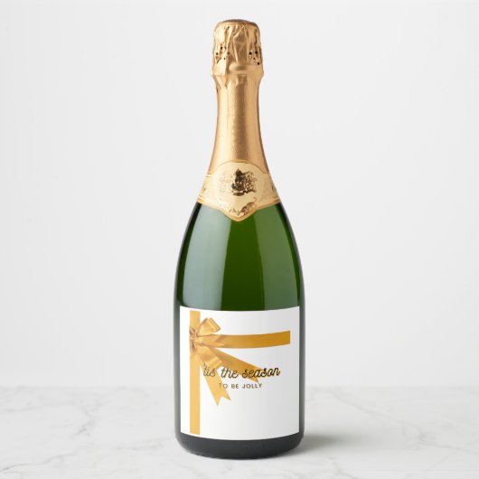 Das Gold-Sparklingelweinlabel der Saison Schaumweinetikett (Vorderseite)