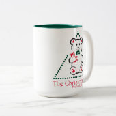 Das Gold Weihnachtsdachboden Tasse-Dummköpfe, Zweifarbige Tasse (VorderseiteRechts)